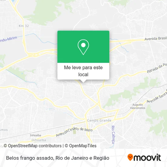 Belos frango assado mapa