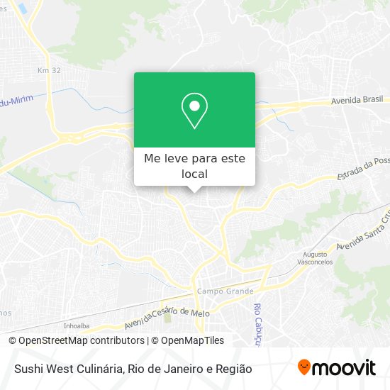Sushi West Culinária mapa