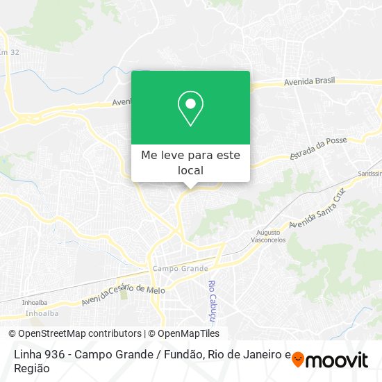 Linha 936 - Campo Grande / Fundão mapa