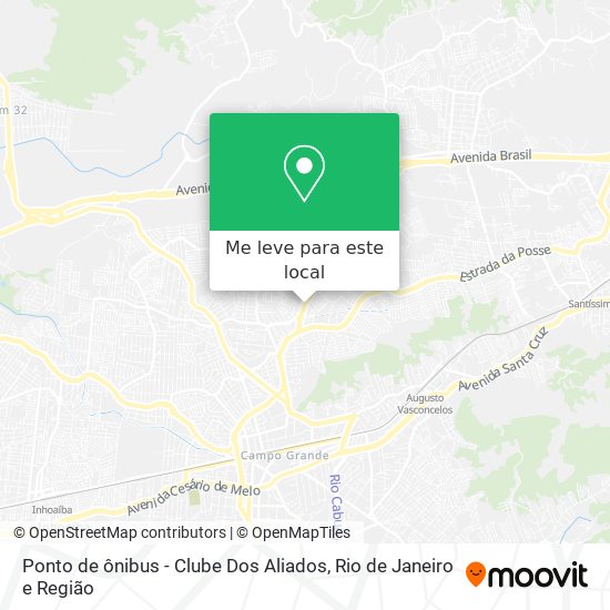 Ponto de ônibus - Clube Dos Aliados mapa