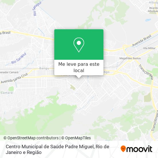 Centro Municipal de Saúde Padre Miguel mapa