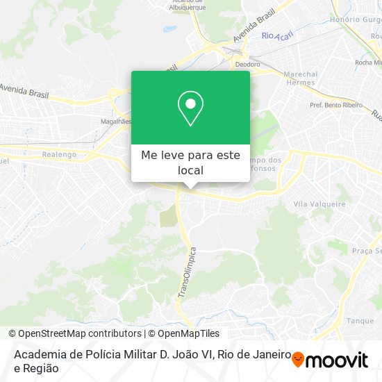 Academia de Polícia Militar D. João VI mapa