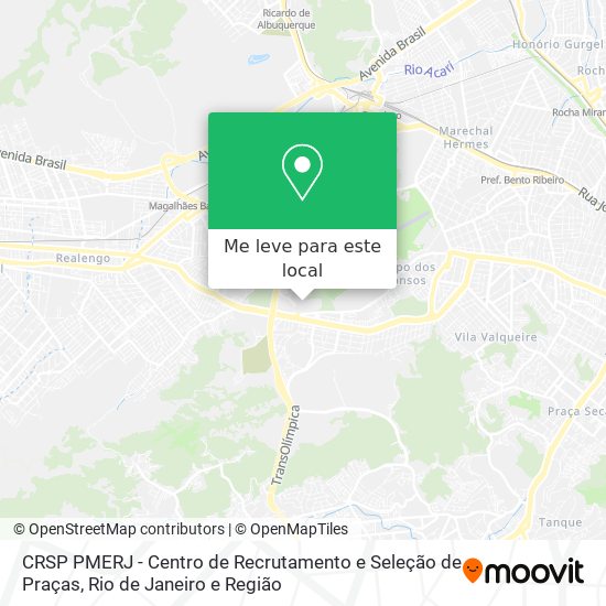 CRSP PMERJ - Centro de Recrutamento e Seleção de Praças mapa