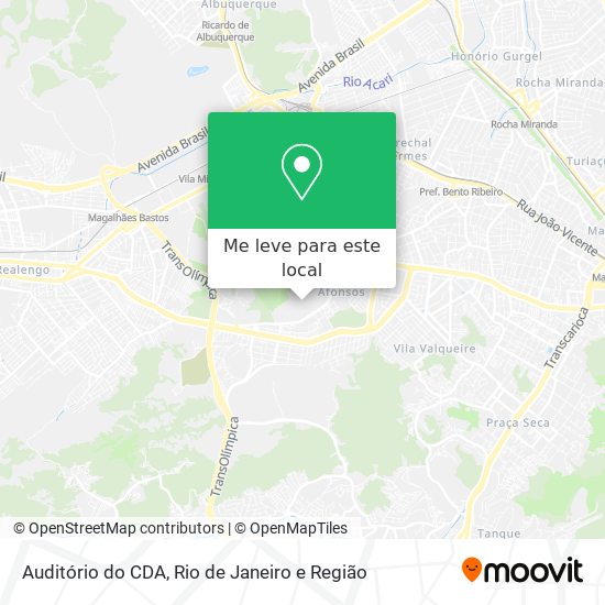Auditório do CDA mapa