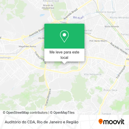 Auditório do CDA mapa