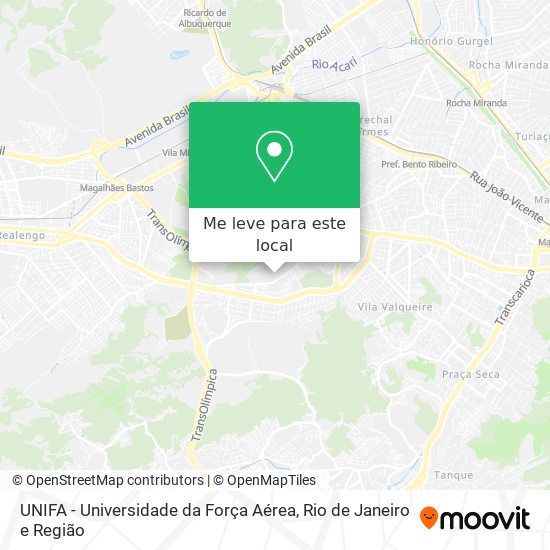 UNIFA - Universidade da Força Aérea mapa