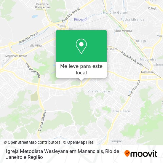 Igreja Metodista Wesleyana em Mananciais mapa