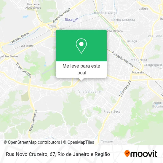 Rua Novo Cruzeiro, 67 mapa
