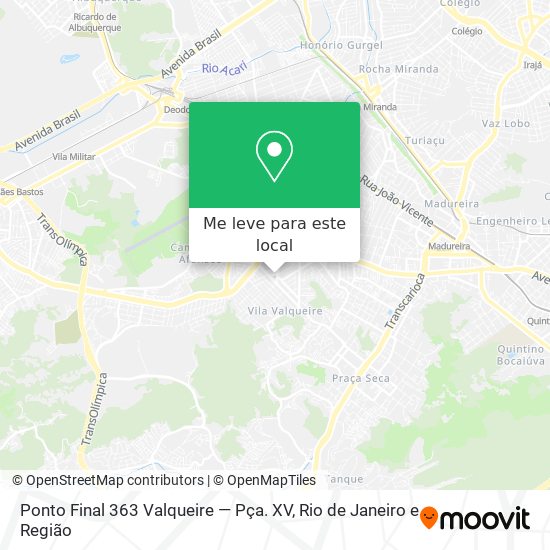 Ponto Final 363 Valqueire — Pça. XV mapa