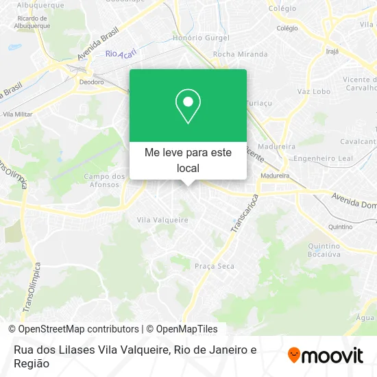 Rua dos Lilases Vila Valqueire mapa