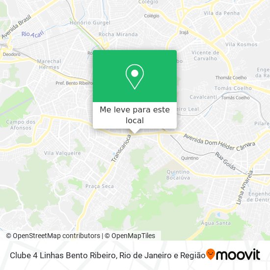 Clube 4 Linhas Bento Ribeiro mapa
