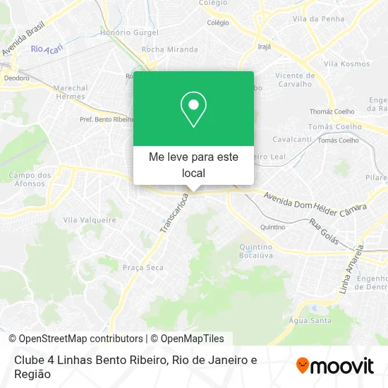 Clube 4 Linhas Bento Ribeiro mapa