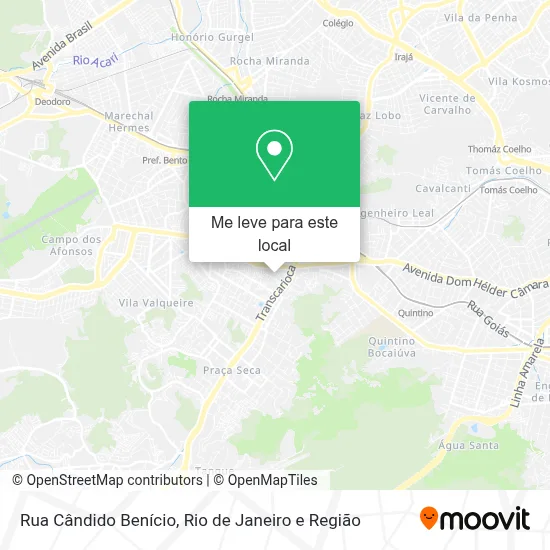 Rua Cândido Benício mapa