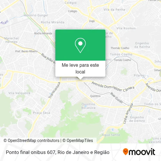 Ponto final onibus 607 mapa