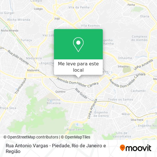 Rua Antonio Vargas - Piedade mapa