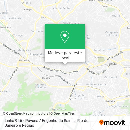 Linha 946 - Pavuna / Engenho da Rainha mapa