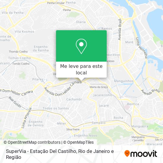 SuperVia - Estação Del Castilho mapa