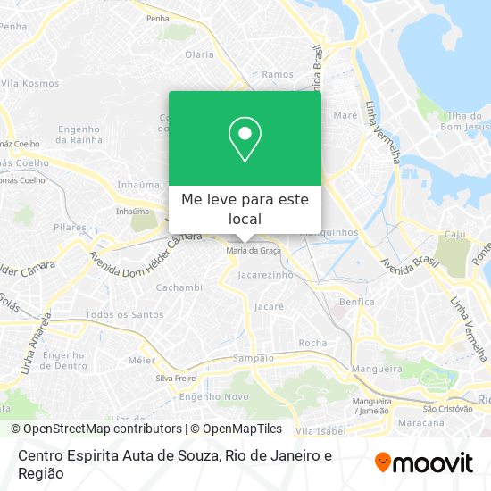 Centro Espirita Auta de Souza mapa