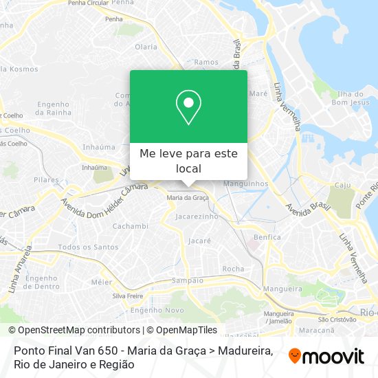 Ponto Final Van 650 - Maria da Graça > Madureira mapa