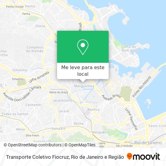 Transporte Coletivo Fiocruz mapa