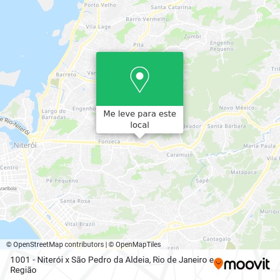 1001 - Niterói x São Pedro da Aldeia mapa