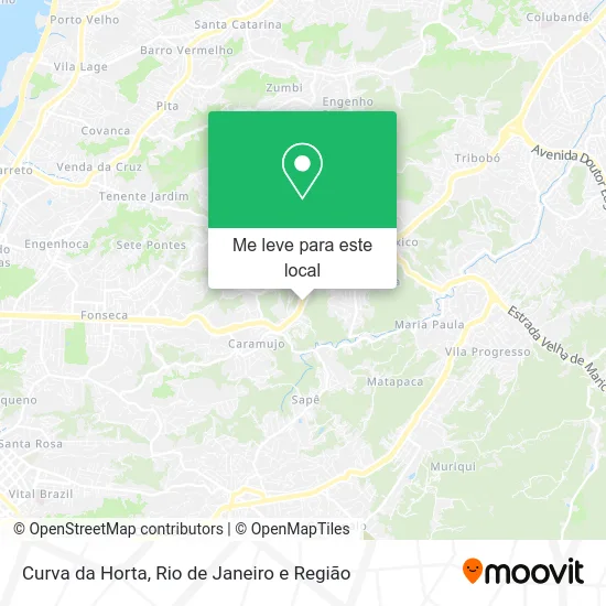 Curva da Horta mapa