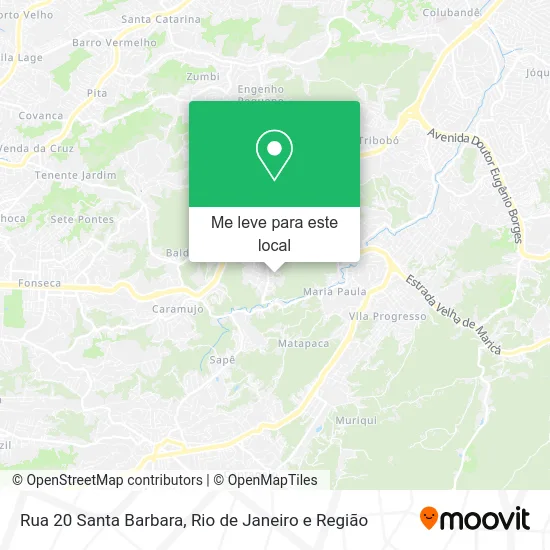 Rua 20 Santa Barbara mapa