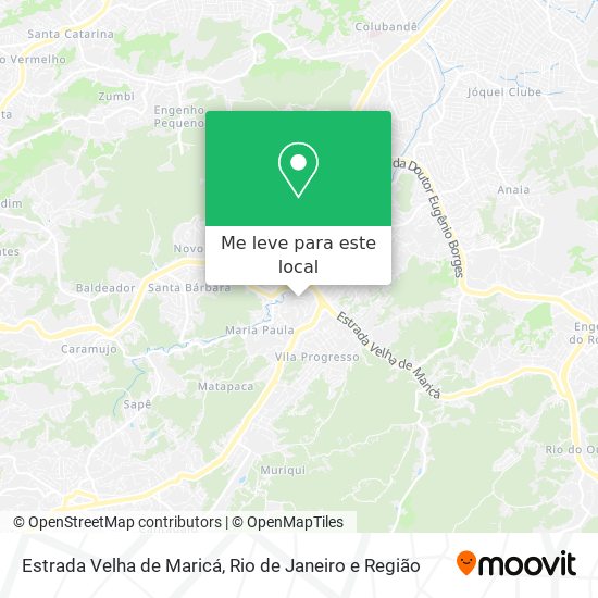 Estrada Velha de Maricá mapa