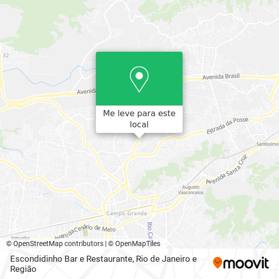 Escondidinho Bar e Restaurante mapa