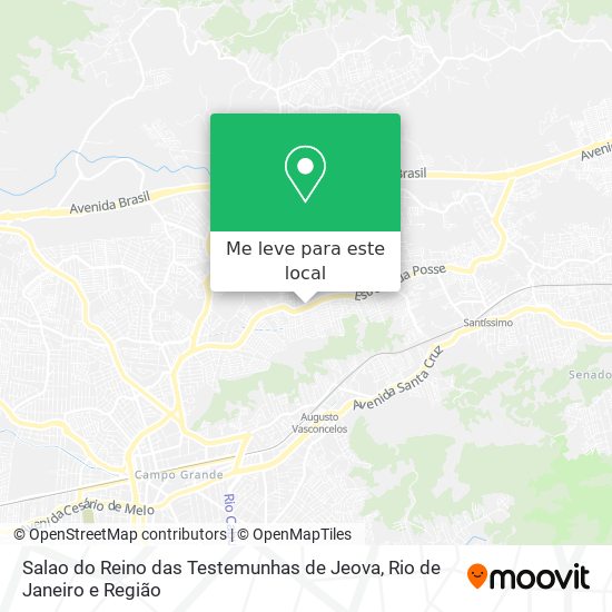 Salao do Reino das Testemunhas de Jeova mapa