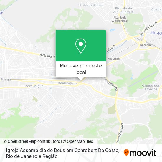 Igreja Assembléia de Deus em Canrobert Da Costa mapa