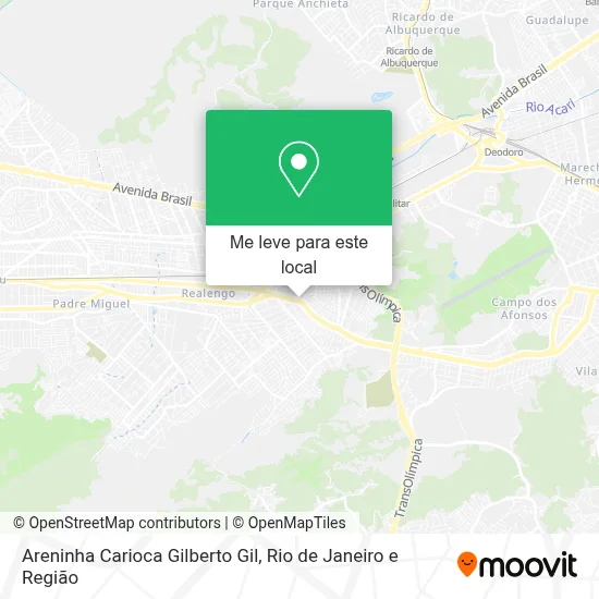 Areninha Carioca Gilberto Gil mapa