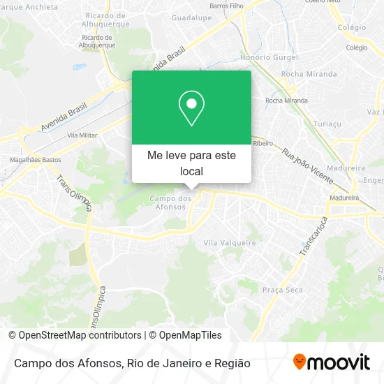 Campo dos Afonsos mapa