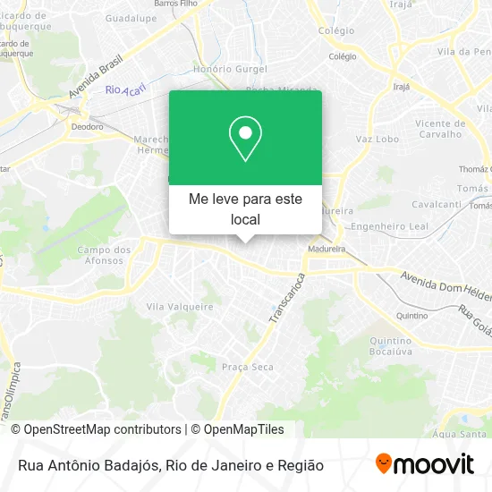 Rua Antônio Badajós mapa