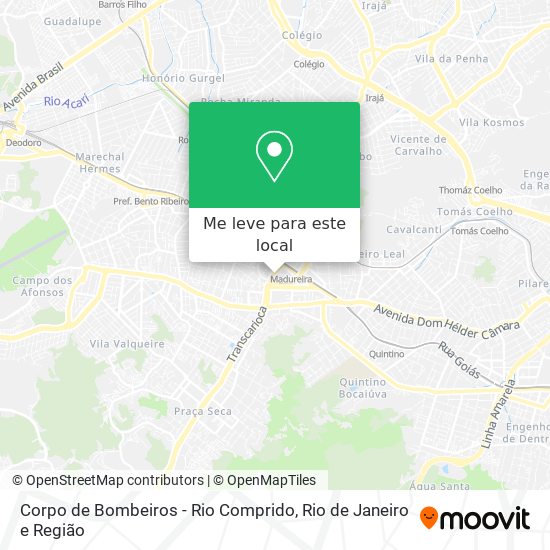 Corpo de Bombeiros - Rio Comprido mapa