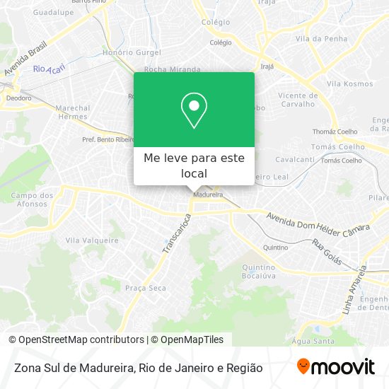 Zona Sul de Madureira mapa