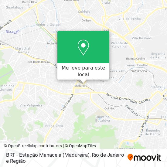 BRT - Estação Manaceia (Madureira) mapa