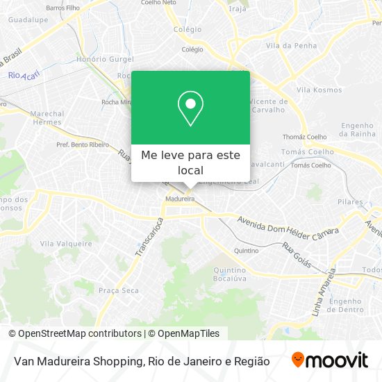 Van Madureira Shopping mapa