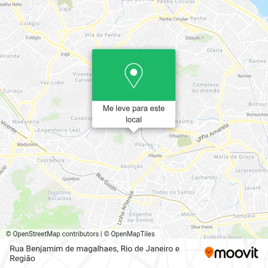 Rua Benjamim de magalhaes mapa