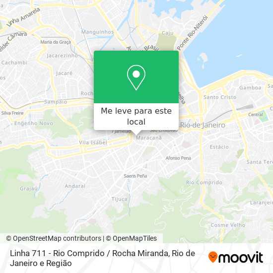 Linha 711 - Rio Comprido / Rocha Miranda mapa