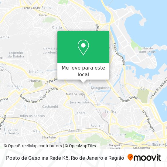 Posto de Gasolina Rede K5 mapa