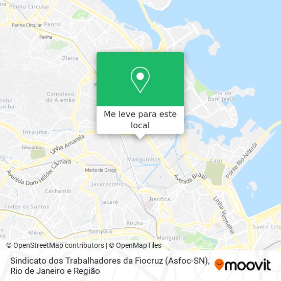 Sindicato dos Trabalhadores da Fiocruz (Asfoc-SN) mapa