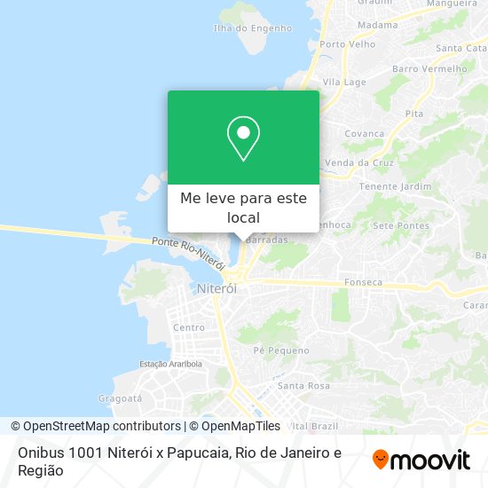 Onibus 1001 Niterói x Papucaia mapa