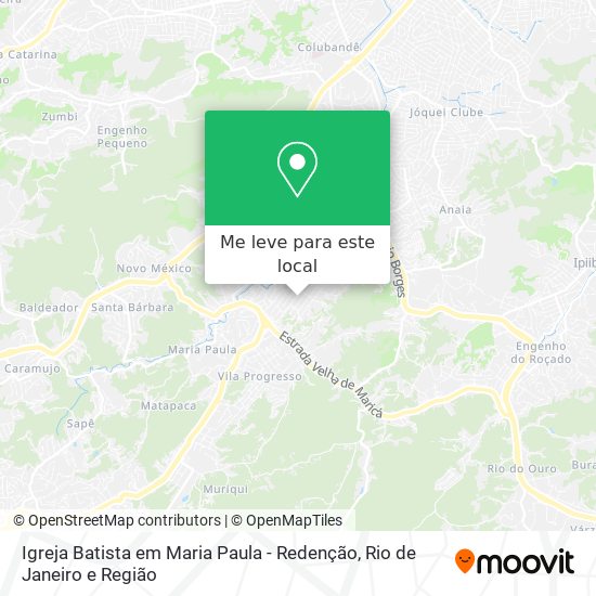 Igreja Batista em Maria Paula - Redenção mapa