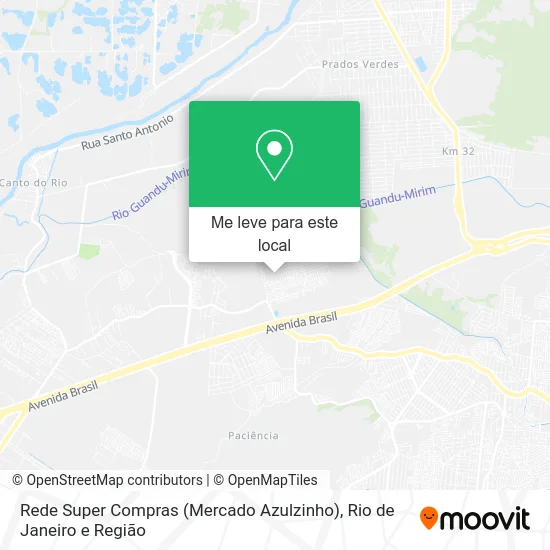 Rede Super Compras (Mercado Azulzinho) mapa