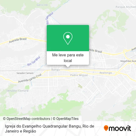 Igreja do Evangelho Quadrangular Bangu mapa