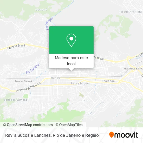 Ravi's Sucos e Lanches mapa