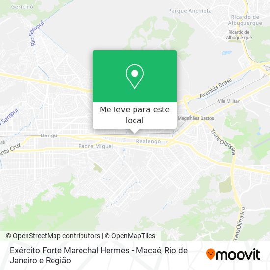 Exército Forte Marechal Hermes - Macaé mapa