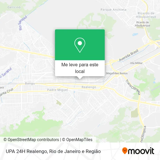 UPA 24H Realengo mapa