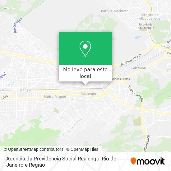 Agencia da Previdencia Social Realengo mapa